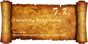Tarnóczy Krisztina névjegykártya