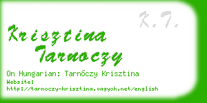 krisztina tarnoczy business card