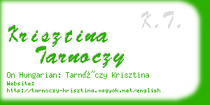 krisztina tarnoczy business card